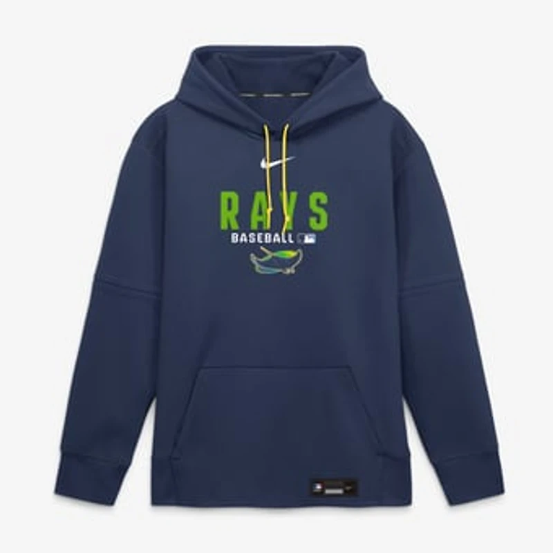 Men's Nike Navy Tampa Bay Rays Authentic Collection Therma-FIT Hoodie