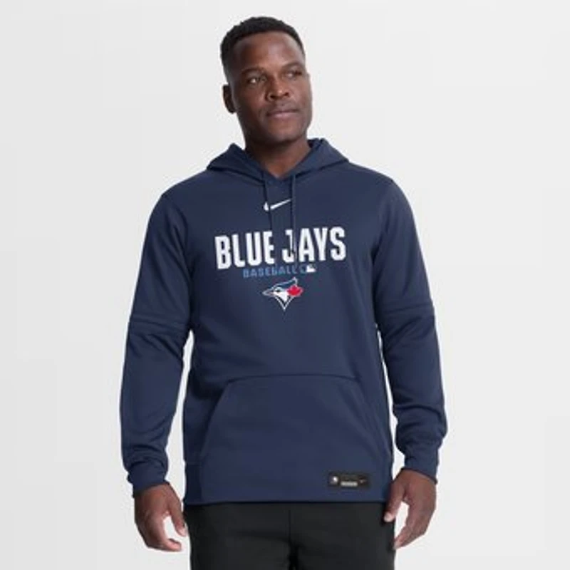 Men's Nike Navy Toronto Blue Jays Authentic Collection Therma-FIT Hoodie