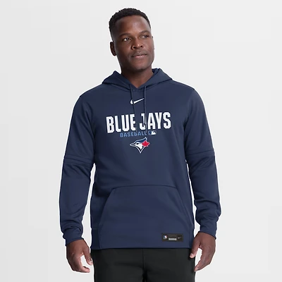 Men's Nike Navy Toronto Blue Jays Authentic Collection Therma-FIT Hoodie