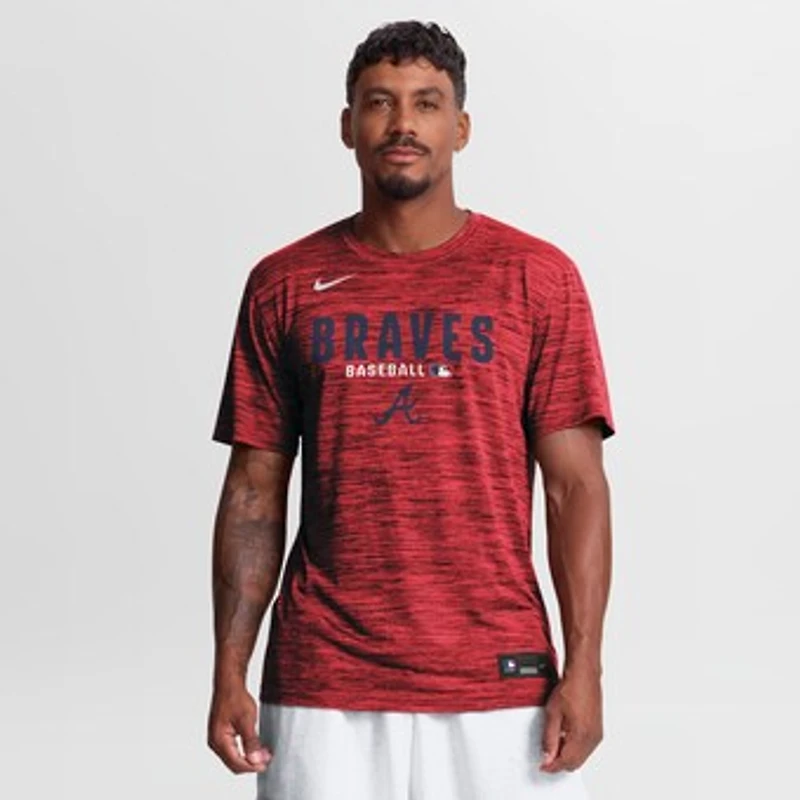 Men's Nike Red Atlanta Braves Authentic Collection Velocity Dri-FIT T-Shirt