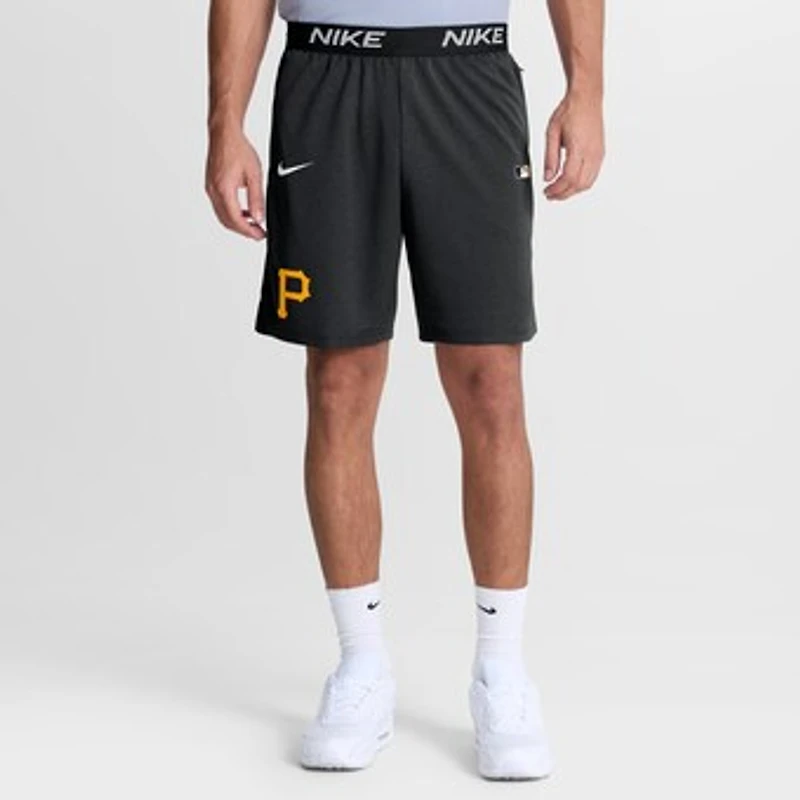 Men's Nike Black Pittsburgh Pirates Authentic Collection Dri-FIT Knit Shorts
