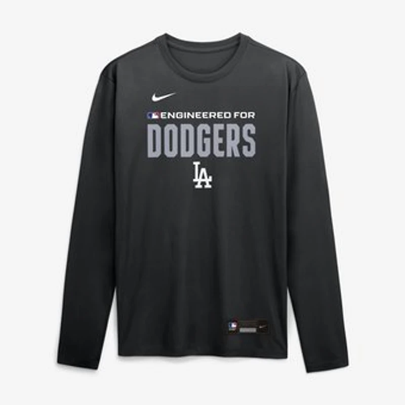 Men's Nike Black Los Angeles Dodgers Authentic Collection Legend Dri-FIT Long Sleeve T-Shirt