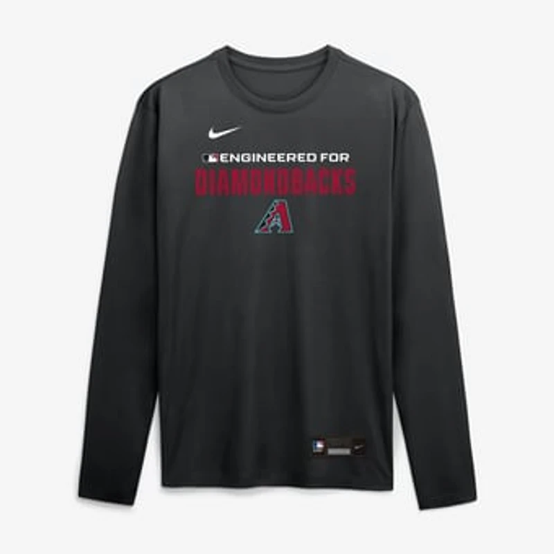 Men's Nike Black Arizona Diamondbacks Authentic Collection Legend Dri-FIT Long Sleeve T-Shirt