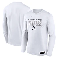Men's Nike White New York Yankees Authentic Collection Legend Dri-FIT Long Sleeve T-Shirt