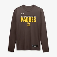 Men's Nike Brown San Diego Padres Authentic Collection Legend Dri-FIT Long Sleeve T-Shirt