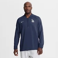 Men's Nike Navy Los Angeles Dodgers Authentic Collection Dri-FIT Raglan Half-Zip Pullover