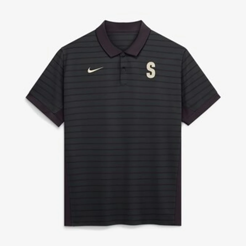 Men's Nike Black Seattle Mariners Authentic Collection Striped Victory Dri-FIT Polo