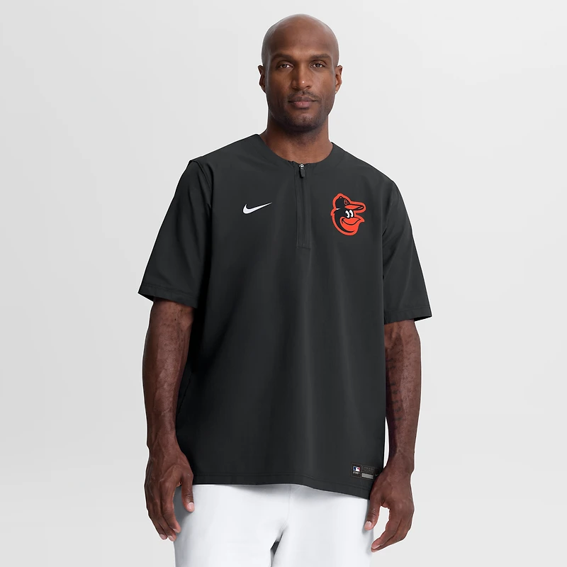 Men's Nike Black Baltimore Orioles Authentic Collection Dri-FIT Quarter-Zip Windshirt