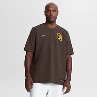 Men's Nike Brown San Diego Padres Authentic Collection Dri-FIT Quarter-Zip Windshirt