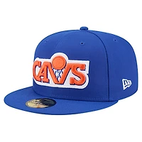 Men's New Era  Blue Cleveland Cavaliers Core Logo 59FIFTY Fitted Hat