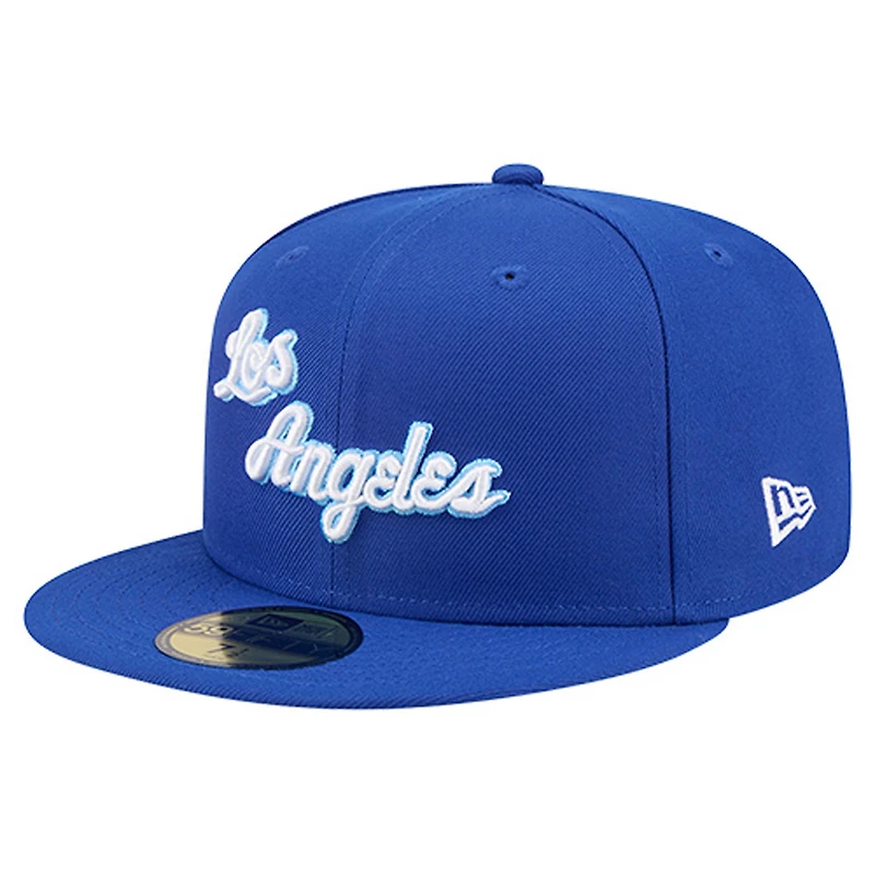 Men's New Era  Royal Los Angeles Lakers Core Logo 59FIFTY Fitted Hat