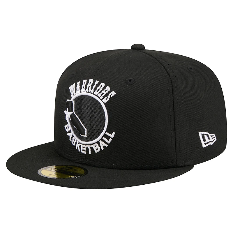 Men's New Era  Black Golden State Warriors 59FIFTY Fitted Hat