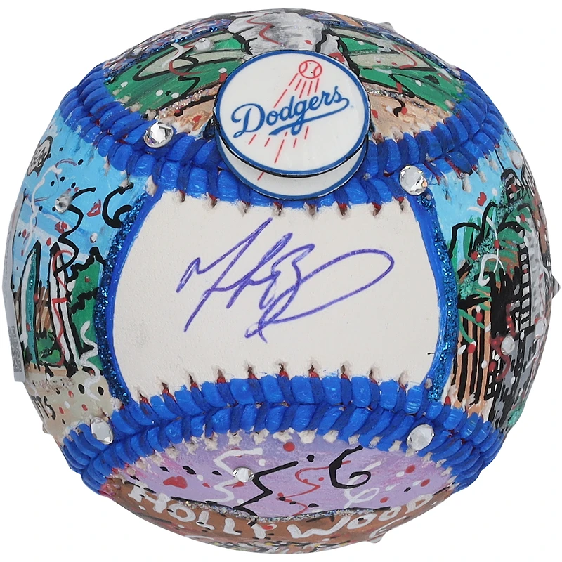 Mookie Betts Los Angeles Dodgers Autographed Baseball - Art by Charles Fazzino - WN55915103