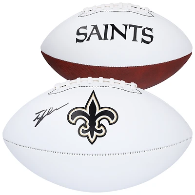 Tyler Shough New Orleans Saints Autographed Franklin White Panel Football