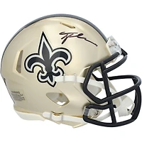 Tyler Shough New Orleans Saints Autographed Riddell Speed Mini Helmet