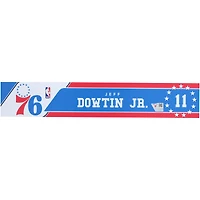 Jeff Dowtin Jr. Philadelphia 76ers Player-Issued Royal Nameplate from the 2024-25 NBA Season