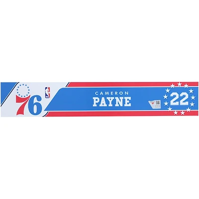 Cameron Payne Philadelphia 76ers Player-Issued Royal Nameplate from the 2024-25 NBA Season