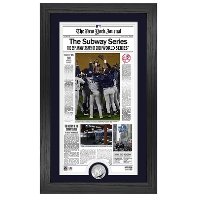 Highland Mint New York Yankees Subway Series 25th Anniversary 12" x 20" Silver Coin Photo Mint