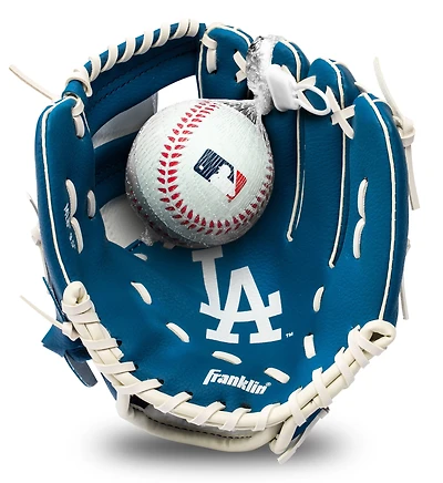 Youth Franklin Sports Los Angeles Dodgers Teeball Glove & Ball Set