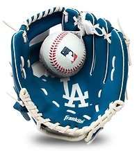 Youth Franklin Sports Los Angeles Dodgers Teeball Glove & Ball Set
