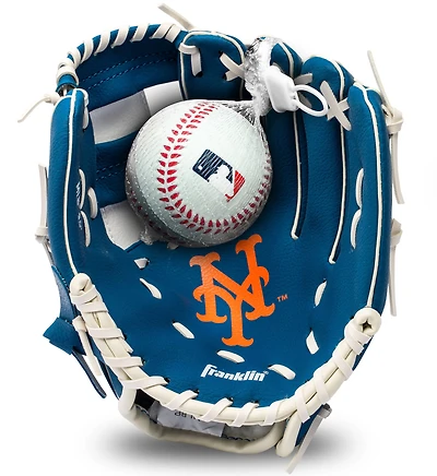 Youth Franklin Sports New York Mets Teeball Glove & Ball Set