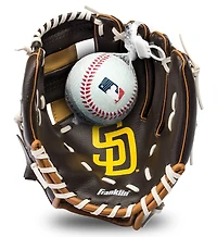 Youth Franklin Sports San Diego Padres Teeball Glove & Ball Set