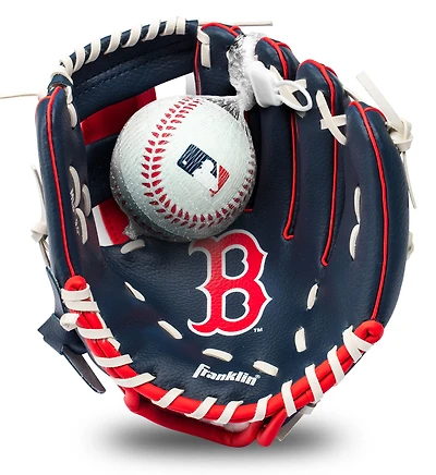 Youth Franklin Sports Boston Red Sox Teeball Glove & Ball Set