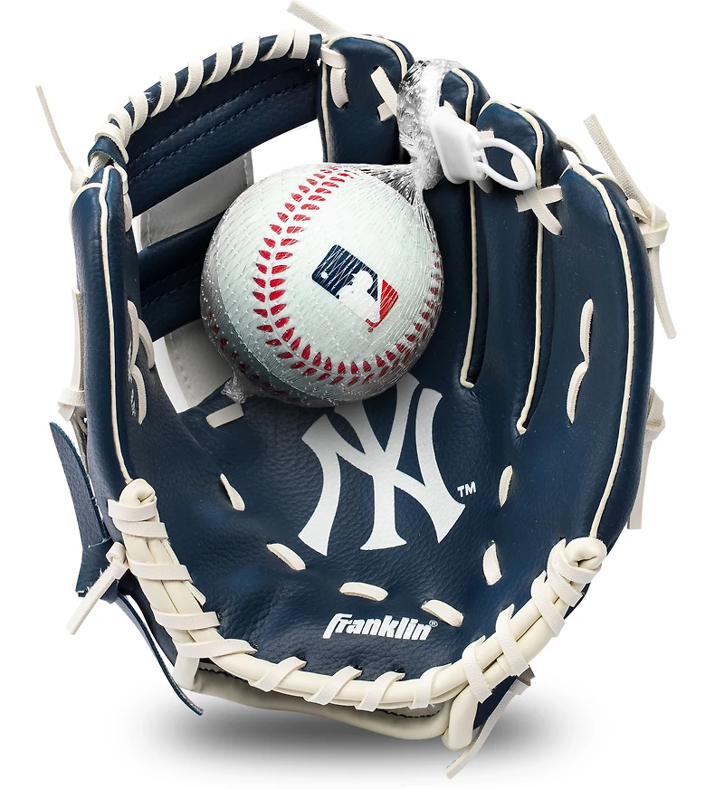 Youth Franklin Sports New York Yankees Teeball Glove & Ball Set