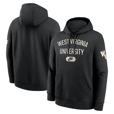 Men's Nike Black West Virginia Mountaineers Club Fleece Fashion Hoodie