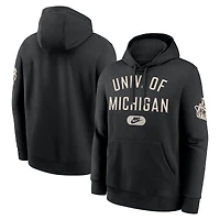 Men's Nike Black Michigan Wolverines Club Fleece Fashion Hoodie