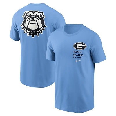 Men's Nike Valor Blue Georgia Bulldogs Record Shattered 2-Hit T-Shirt