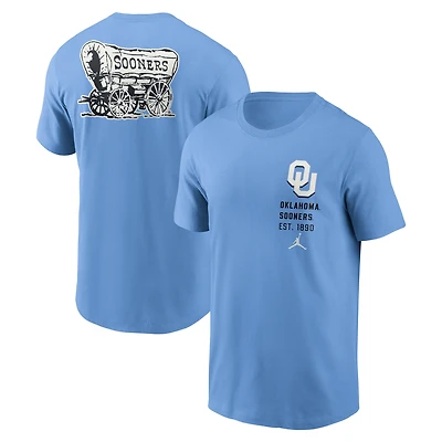 Men's Jordan Brand Valor Blue Oklahoma Sooners Record Shattered 2-Hit T-Shirt