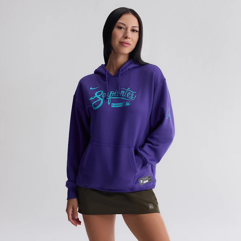 Women's Nike Purple Arizona Diamondbacks Authentic Collection City Connect Therma Hoodie