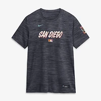 Women's Nike Obsidian San Diego Padres 2026 City Connect Authentic Collection Velocity Dri-FIT T-Shirt