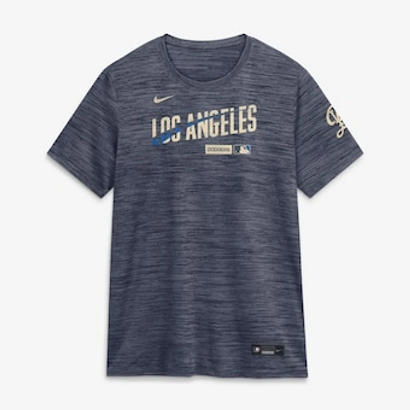 Women's Nike Navy Los Angeles Dodgers Authentic Collection City Connect Velocity Dri-FIT T-Shirt