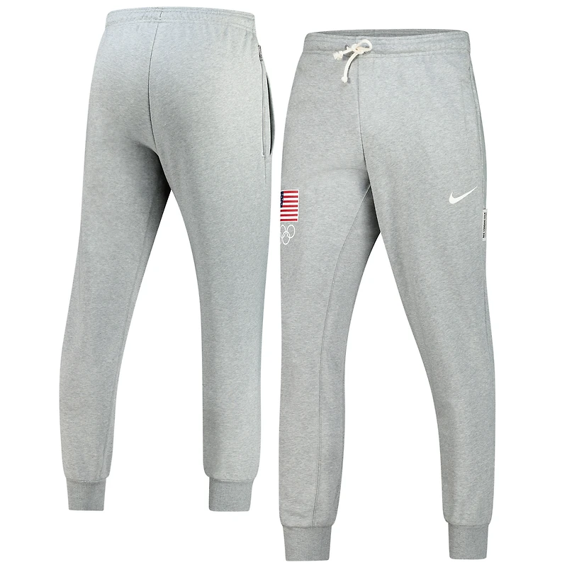 Men's Nike Gray Team USA Standard Issue Dri-FIT Taper Sweatpants