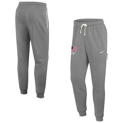 Men's Nike Gray Team USA Standard Issue Dri-FIT Taper Sweatpants