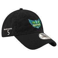 Unisex New Era Paige Bueckers Black Dallas Wings Name & Number Sidepatch 9TWENTY Adjustable Hat