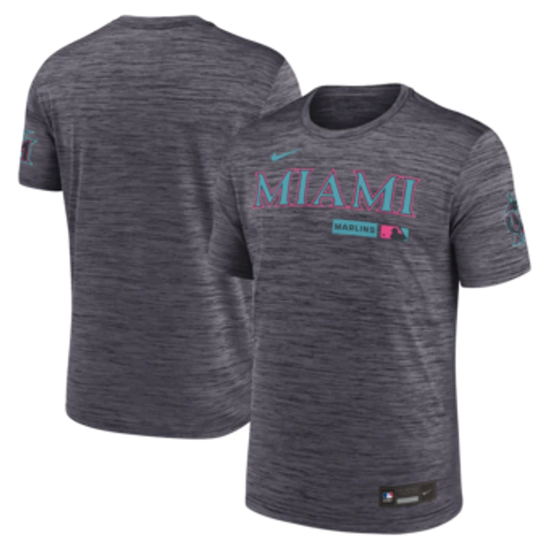 Men's Nike Black Miami Marlins Authentic Collection City Connect Velocity Dri-FIT T-Shirt