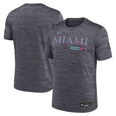 Men's Nike Black Miami Marlins Authentic Collection City Connect Velocity Dri-FIT T-Shirt