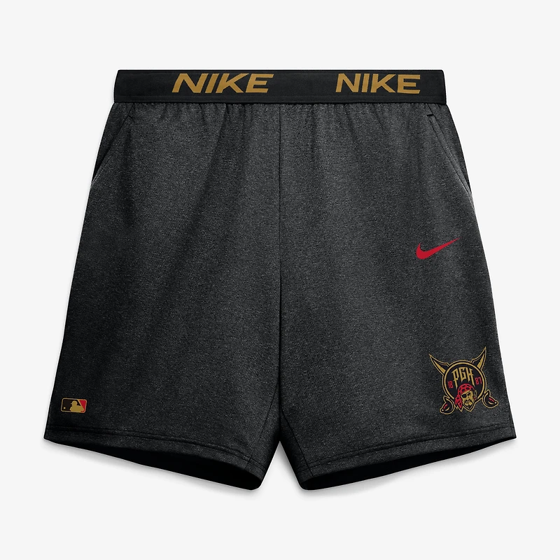 Men's Nike Black Pittsburgh Pirates 2026 City Connect Authentic Collection Dri-FIT Knit Shorts