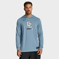Men's Nike Blue Washington Nationals City Connect Dri-FIT Long Sleeve Hooded T-Shirt