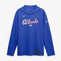 Men's Nike Light Blue Atlanta Braves 2026 City Connect Dri-FIT Long Sleeve Hooded T-Shirt