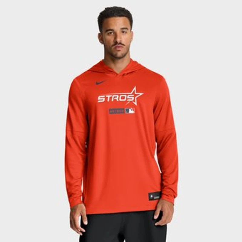 Men's Nike Orange Houston Astros City Connect Dri-FIT Long Sleeve Hooded T-Shirt