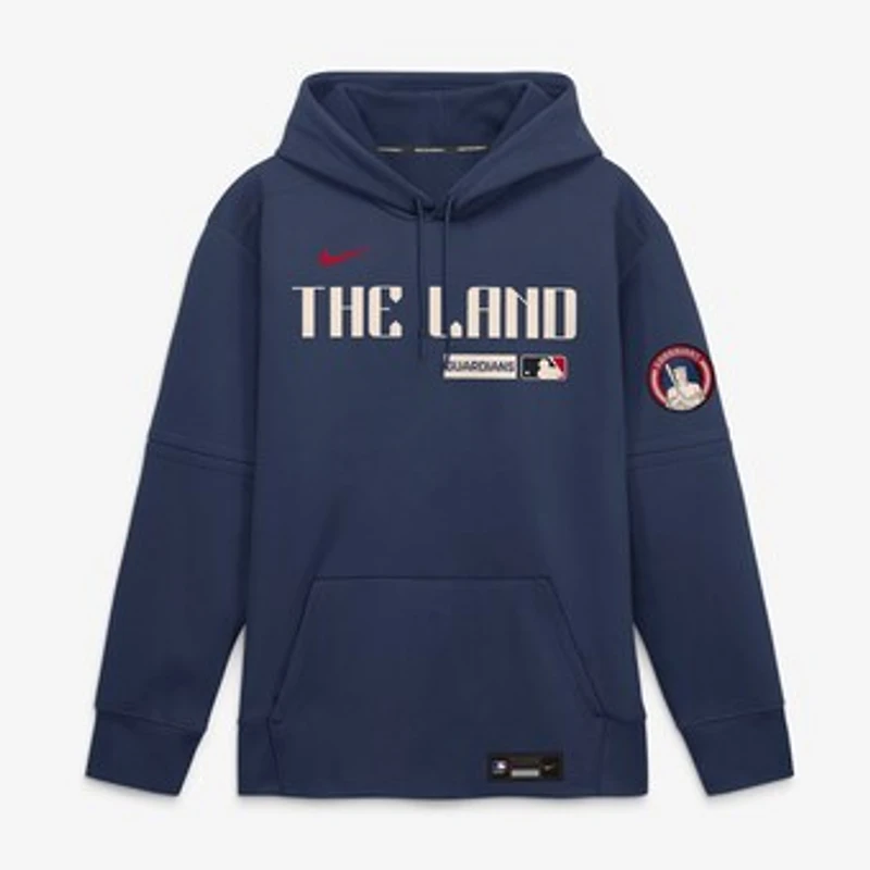 Men's Nike Navy Cleveland Guardians Authentic Collection City Connect Therma-FIT Hoodie
