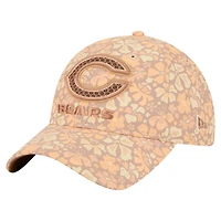 Women's New Era  Tan Chicago Bears Floral 9TWENTY Adjustable Hat