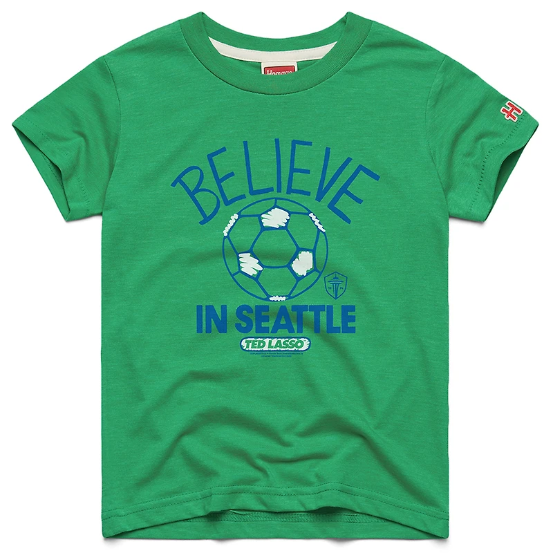 Youth Homage  Rave Green Seattle Sounders FC MLS x Ted Lasso Believe Graphic Tri-Blend T-Shirt