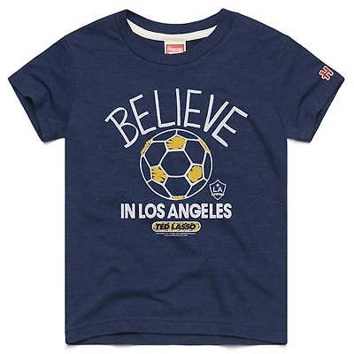 Youth Homage  Navy LA Galaxy MLS x Ted Lasso Believe Graphic Tri-Blend T-Shirt