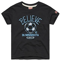 Youth Homage  Charcoal Minnesota United FC MLS x Ted Lasso Believe Graphic Tri-Blend T-Shirt