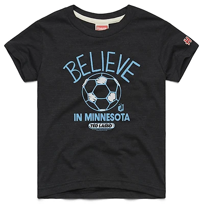 Youth Homage  Charcoal Minnesota United FC MLS x Ted Lasso Believe Graphic Tri-Blend T-Shirt